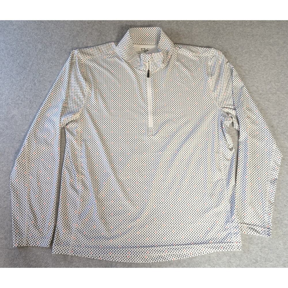 1764 Pullover Medium Golf Performance Stretch Arrow Print Turtleneck 1/2 Zip‎